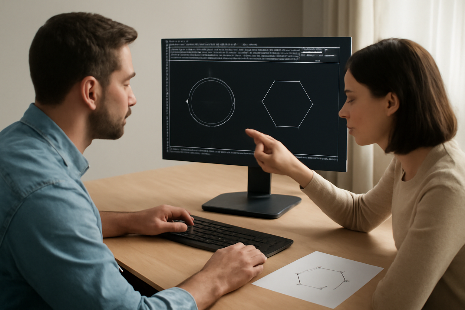 Команда POLYGON многоугольник в AutoCAD