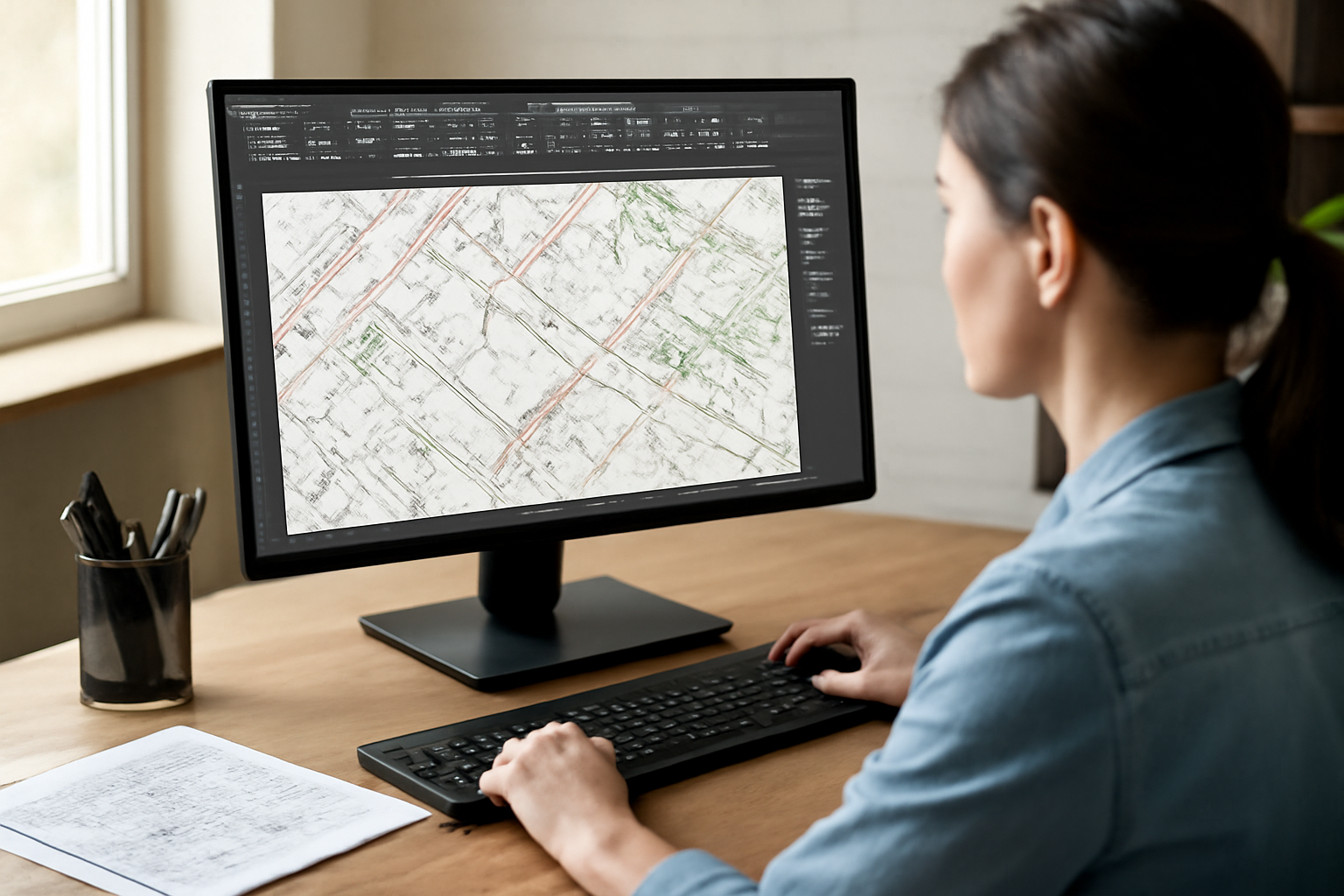 Топографический план в AutoCAD